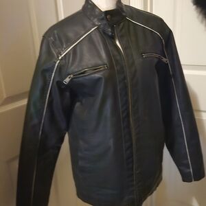Arizona Jean company Men faux Leather jacket black S